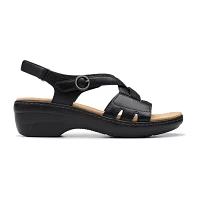 Clarks Womens Merliah Bonita Wedge Sandals