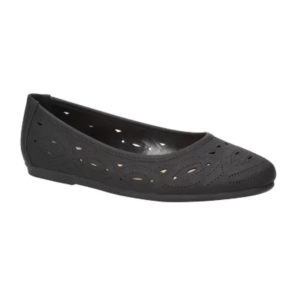 Easy Street Womens Jackie Closed Toe Ballet Flats
