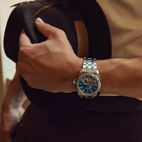 Bulova Modern Marc Anthony Mens Automatic Diamond Accent Silver Tone Stainless Steel Bracelet Watch 98d184