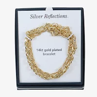3-pc. Pure Silver Over Brass 7.5 Inch Link Bracelet Set