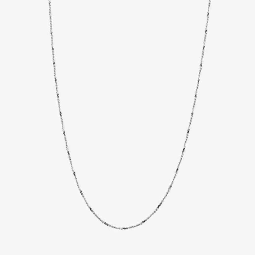 Silver Reflections Womens Pure Silver Over Brass 24 Inch Braid Chain Necklace