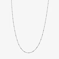 Silver Reflections Pure Silver Over Brass Inch Braid Chain Necklace