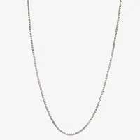 Silver Reflections Pure Silver Over Brass Inch Box Chain Necklace