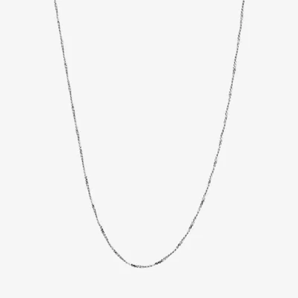 Silver Reflections Womens Pure Silver Over Brass 18 Inch Braid Chain Necklace