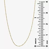 Silver Reflections 18K Gold Over Brass 20 Inch Braid Chain Necklace