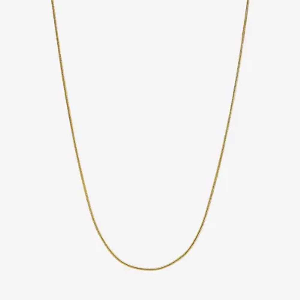Silver Reflections 18K Gold Over Brass 18 Inch Snake Chain Necklace