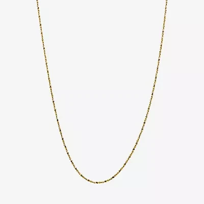 Silver Reflections 10K Gold Over Brass 24 Inch Braid Chain Necklace