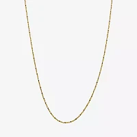 Silver Reflections Womens 10K Gold Over Brass 24 Inch Braid Chain Necklace