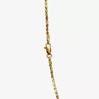 Silver Reflections 18K Gold Over Brass Inch Rope Chain Necklace