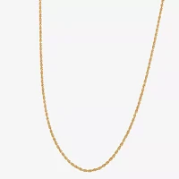 Silver Reflections 18K Gold Over Brass Inch Rope Chain Necklace