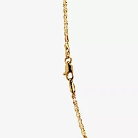 Silver Reflections 18K Gold Over Brass Inch Rope Chain Necklace