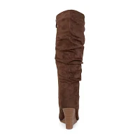 Journee Collection Womens Haze Wedge Heel Riding Boots