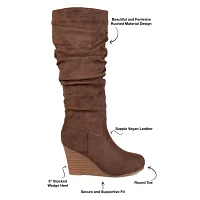 Journee Collection Womens Haze Wedge Heel Riding Boots