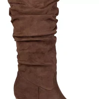 Journee Collection Womens Haze Wedge Heel Riding Boots