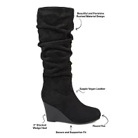 Journee Collection Womens Haze Wedge Heel Dress Boots