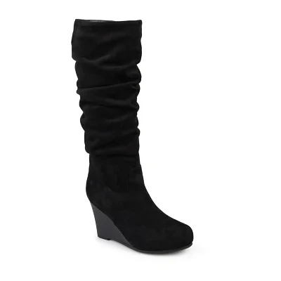 Journee Collection Womens Haze Wedge Heel Dress Boots