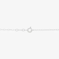Mother And Child Womens 1/10 CT. T.W. Natural White Diamond Sterling Silver Heart 18 Inch Pendant Necklace