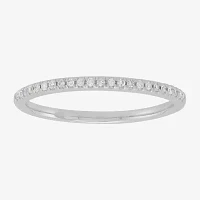 1/10 CT. T.W. Natural White Diamond 10K White Gold Wedding Band