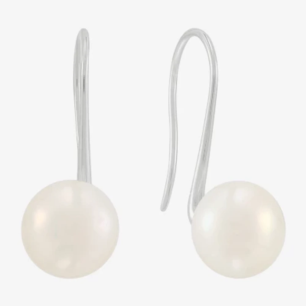 Dyed Cultured Freshwater Pearl Sterling Silver Drop Earrings