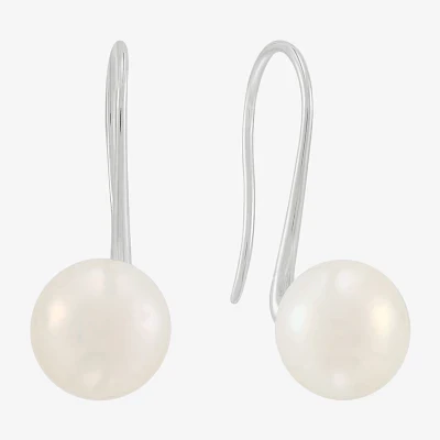 Dyed Cultured Freshwater Pearl Sterling Silver Drop Earrings