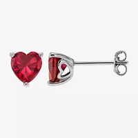 Lab Created Red Ruby Sterling Silver Heart 3-pc. Jewelry Set