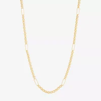 14K Gold 22 Inch Hollow Paperclip Chain Necklace