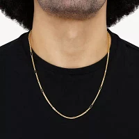 14K Gold 22 Inch Hollow Paperclip Chain Necklace