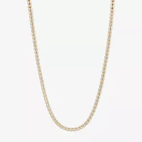 14K Gold 18 Inch Solid Bead Chain Necklace