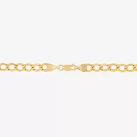 Made in Italy 10K Gold Inch Hollow Curb Chain Necklace