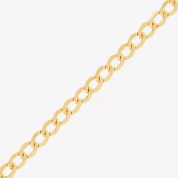 Made in Italy 10K Gold Inch Hollow Curb Chain Necklace