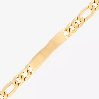 Made in Italy 10K Gold 9 Inch Hollow Figaro Id Bracelet