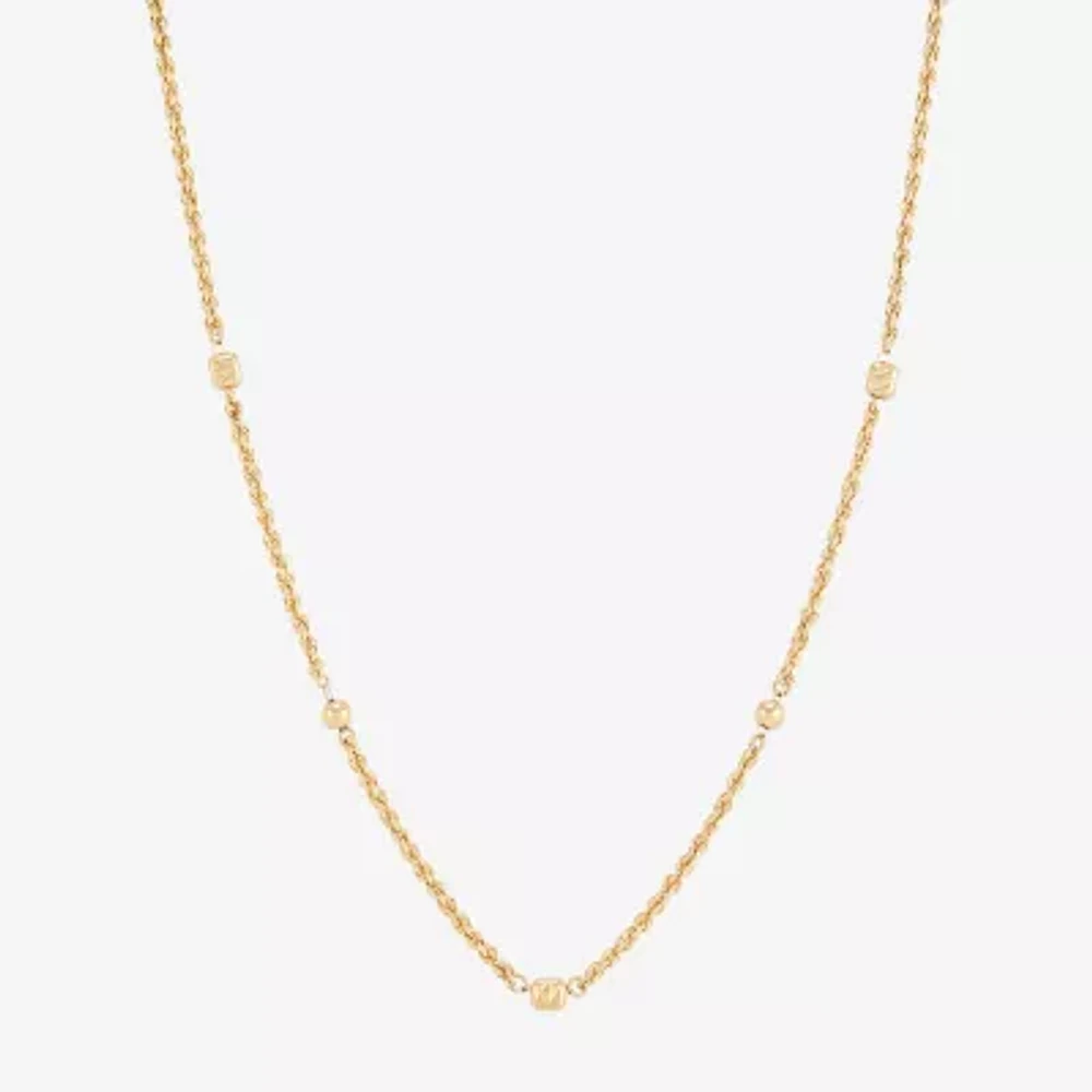 Womens 18 Inch 10K Gold Link Necklace