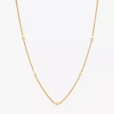 Womens Inch 10K Gold Link Necklace