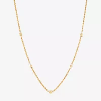 Womens 18 Inch 10K Gold Link Necklace