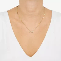 "Love" Womens 10K Gold Heart Pendant Necklace