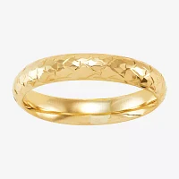 4MM 14K Gold Heart Round Band