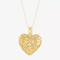 Womens 14K Gold Heart Pendant Necklace