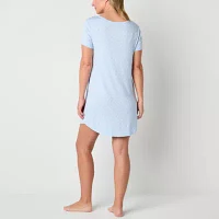 Liz Claiborne Cool and Calm Womens Short Sleeve Crew Neck Nightshirt