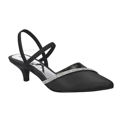 Easy Street Womens Unna Pointed Toe Kitten Heel Pumps