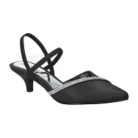 Easy Street Womens Unna Pointed Toe Kitten Heel Pumps