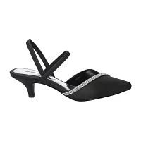 Easy Street Womens Unna Pointed Toe Kitten Heel Pumps