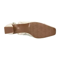 Easy Street Womens Fortune Block Heel Pumps