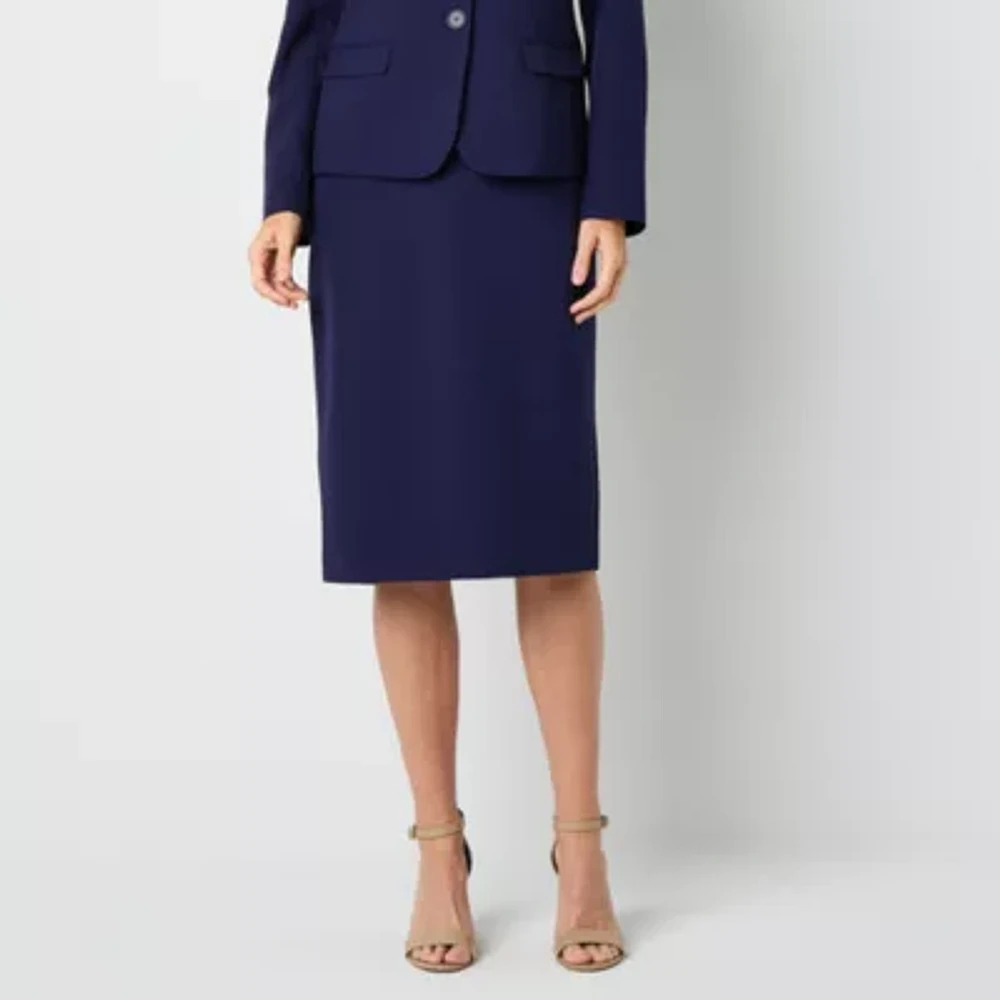 Black Label by Evan-Picone Womens Suit Skirt Midi