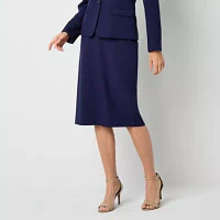 Black Label by Evan-Picone Womens Suit Skirt Midi