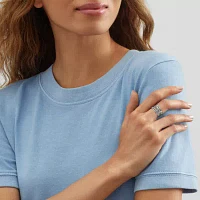 Dream; Explore; Discover Womens Sterling Silver Ring Sets