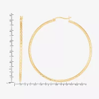 Womens 14K Gold Over Silver 64mm Hoop Earrings