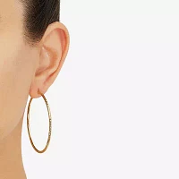 Womens 14K Gold Over Silver 64mm Hoop Earrings