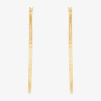 Womens 14K Gold Over Silver 64mm Hoop Earrings