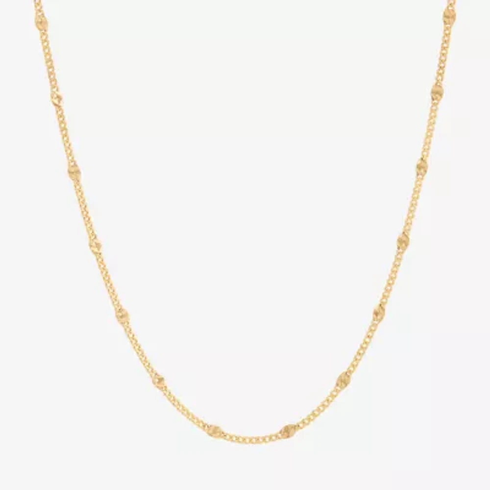 10K Gold 18 Inch Curb Chain Necklace