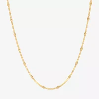 10K Gold 18 Inch Curb Chain Necklace